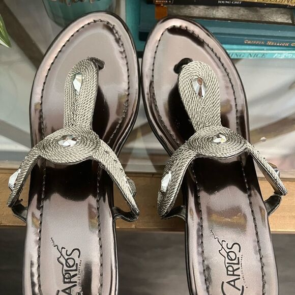 Women’s Carlos Santana metallic dress sandal.  Size 8M - Picture 2 of 11